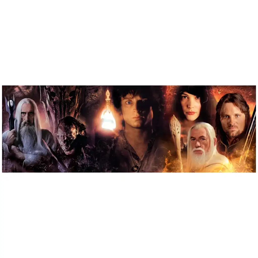 Pán prsteňov: Medzi ohňom a temnotou 1000-dielna panoramatická puzzle s plagátom - Clementoni kép 2