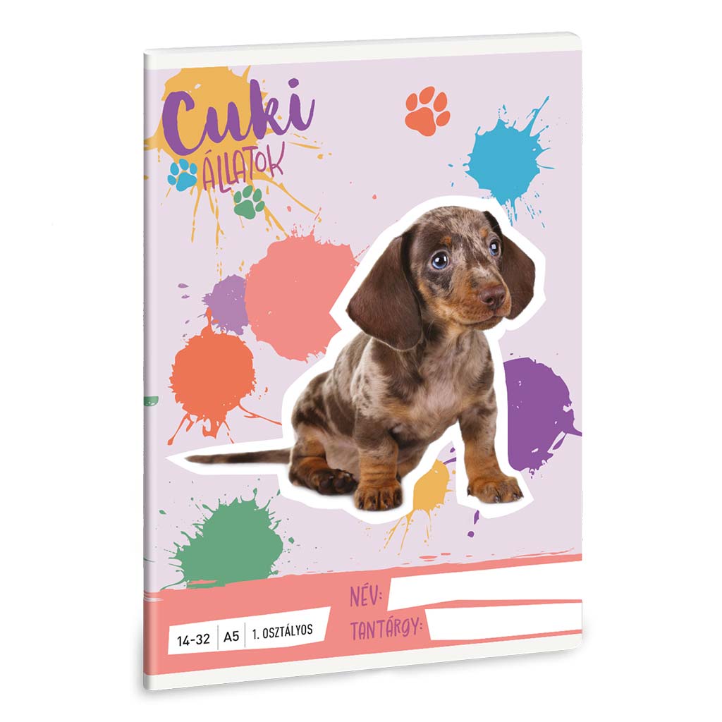 Ars Una: Roztomilé zvieratká - Harlekýnsky jazvečík A/5 zošit pre 1. ročník, linajkovaný, 14-32