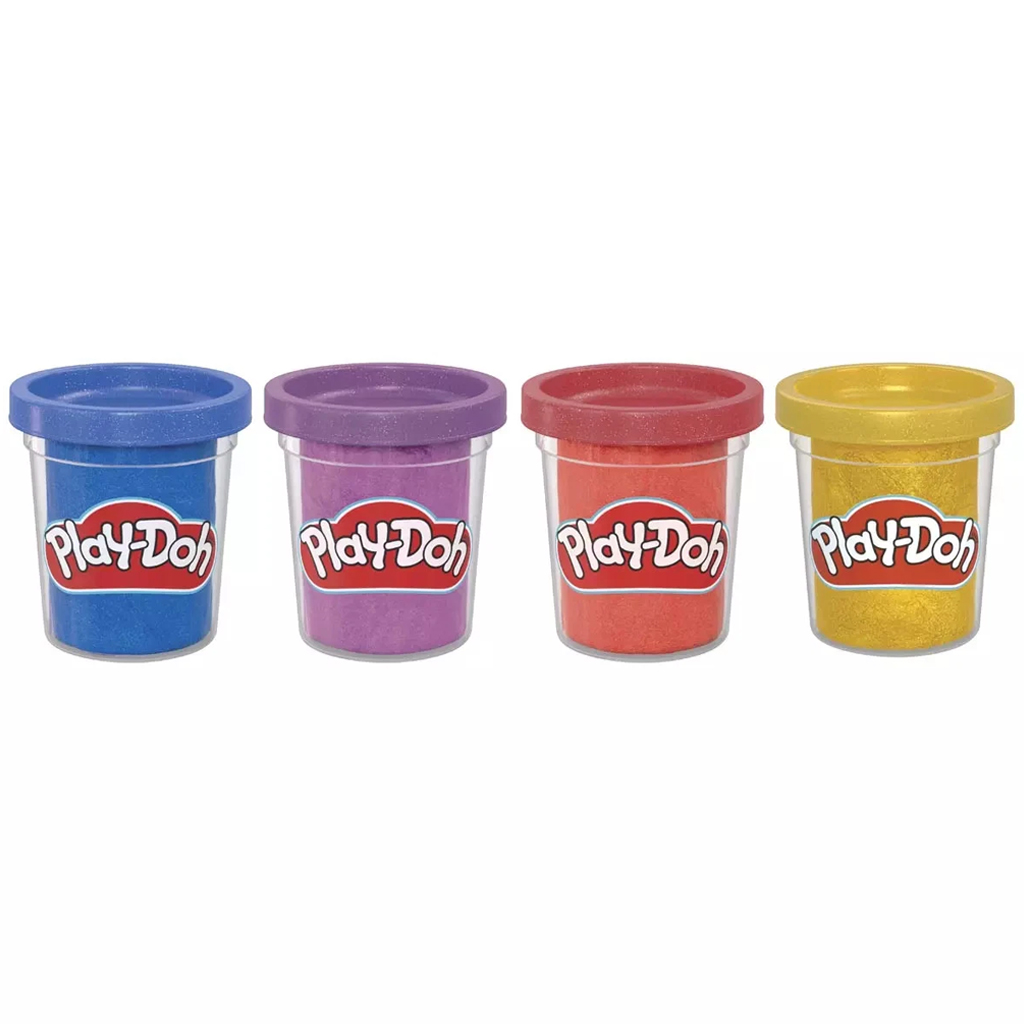Play-Doh: Metalická plastelína, sada 4 kelímkov - Hasbro kép 2