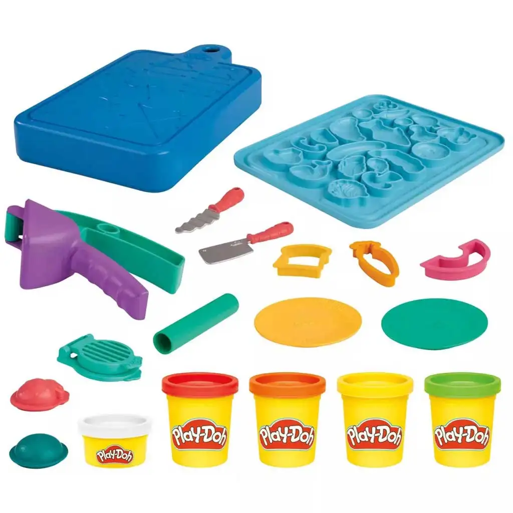 Play-Doh: Little Chef plastelínová súprava s 5 pohármi plastelíny a príslušenstvom 255g - Hasbro kép 2