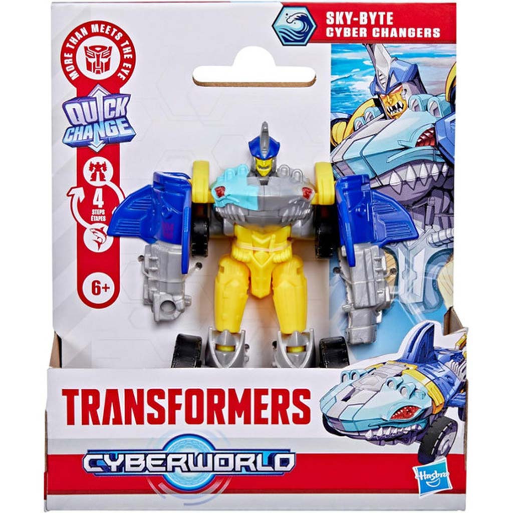 Transformers Cyberworld: Sky-Byte – Cyber Changers figúrka 10 cm - Hasbro