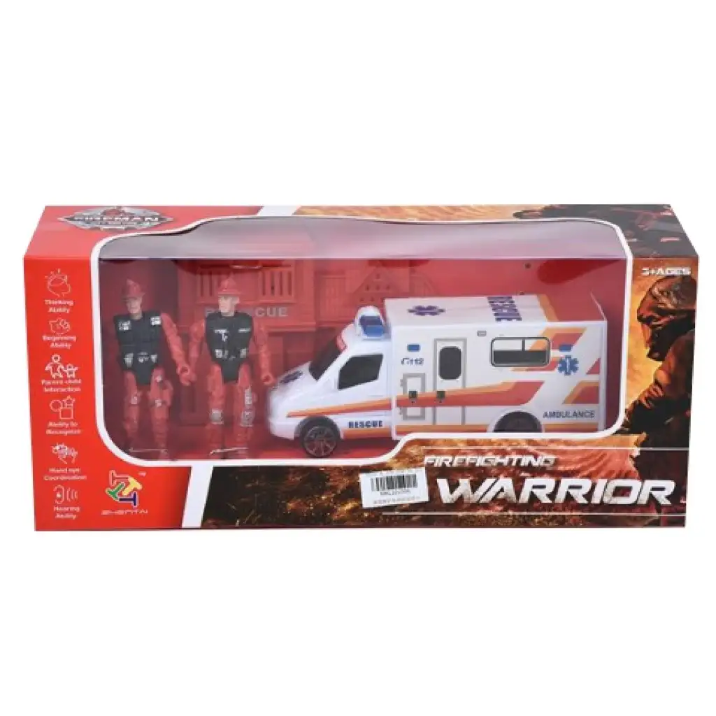 Hasičský hrací set s autom a 2 figúrkami