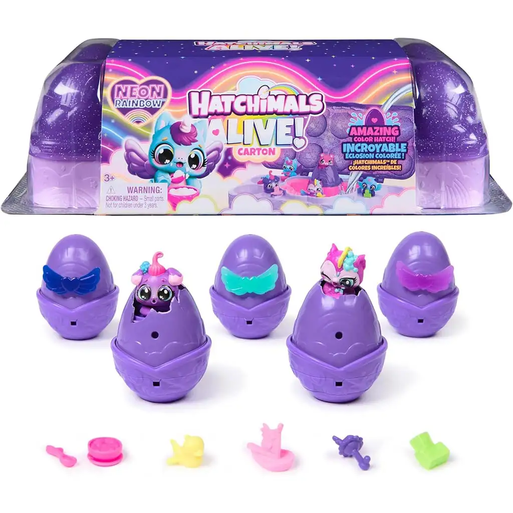 Hatchimals Alive!: Neon Rainbow Vajíčkový Držiak - Spin Master kép 3