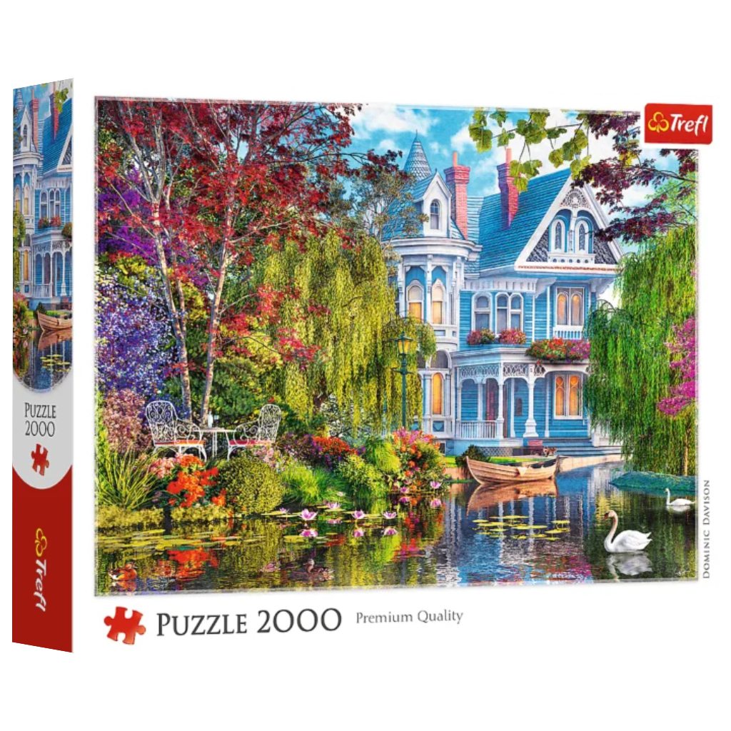 Domček pri jazere Prémiová kvalita 2000-dielne puzzle – Trefl