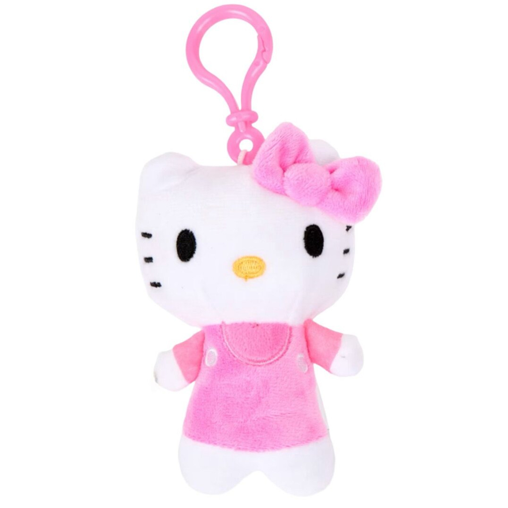 Hello Kitty plüss táskaklipp, 12 cm - lila kép 1