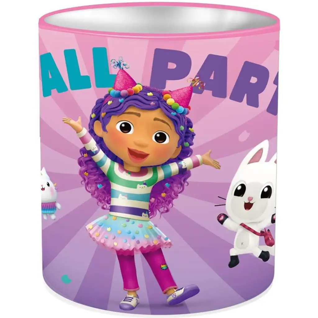 Luna: Gabi domček pre bábiky kovový valcový držiak na písacie potreby 10x11 cm