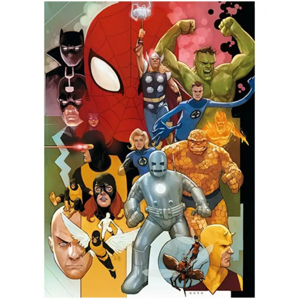 High Quality Collection: Marvel superhrdinovia 80´ roky 1000 dielne HQC puzzle 69x50cm - Clementoni kép 2