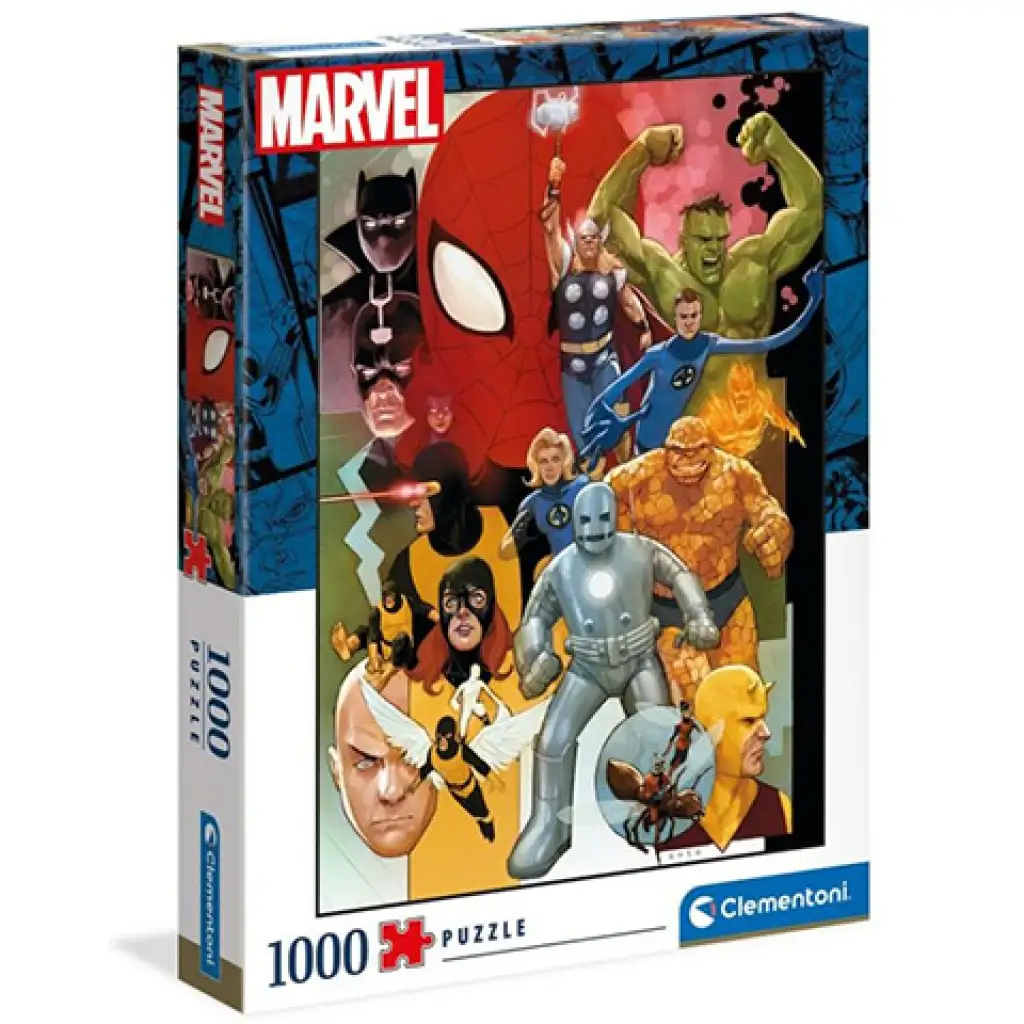 High Quality Collection: Marvel superhrdinovia 80´ roky 1000 dielne HQC puzzle 69x50cm - Clementoni