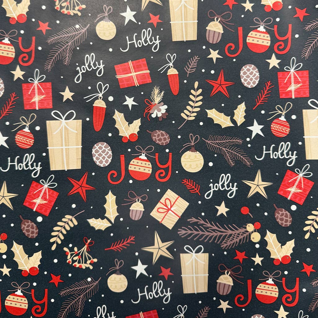 Vianočný baliaci papier Holly 200x70 cm