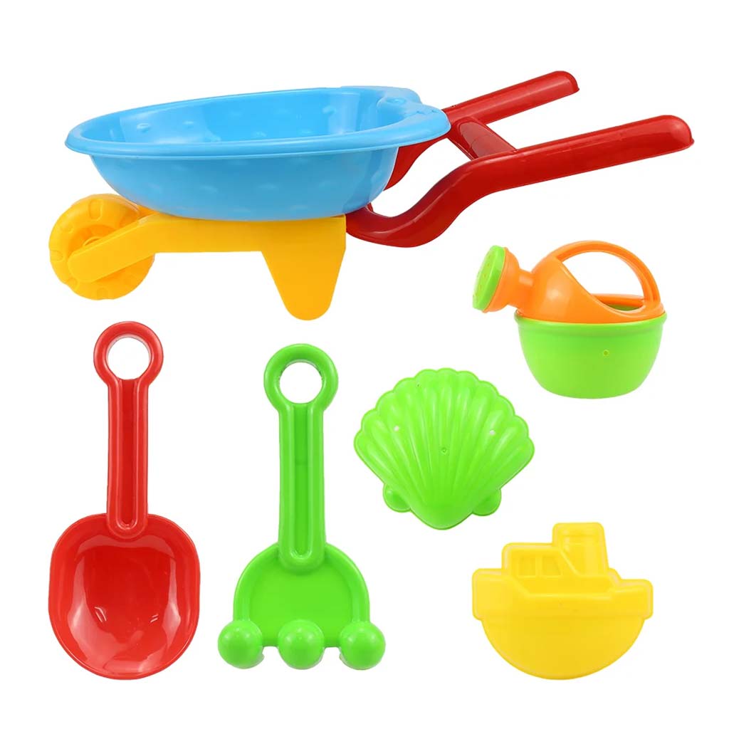 6-dielna sada do piesku s fúrikom - Woodyland kép 2