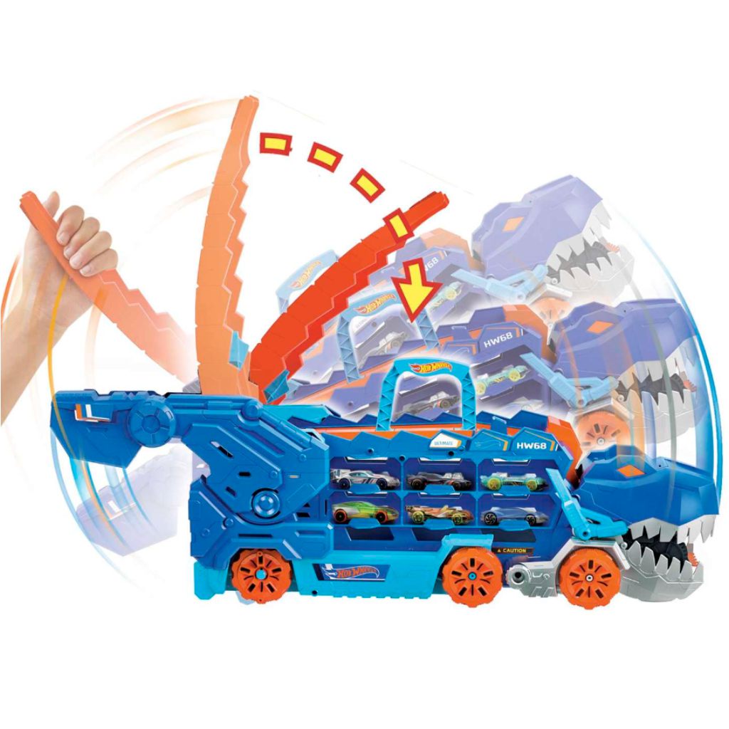 Hot Wheels City: Prispôsobiteľný Ultimate Autodopravca T-Rex - Mattel kép 2