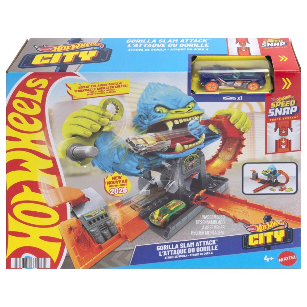 Hot Wheels: Gorilla Slam Attack dráhová súprava – Mattel
