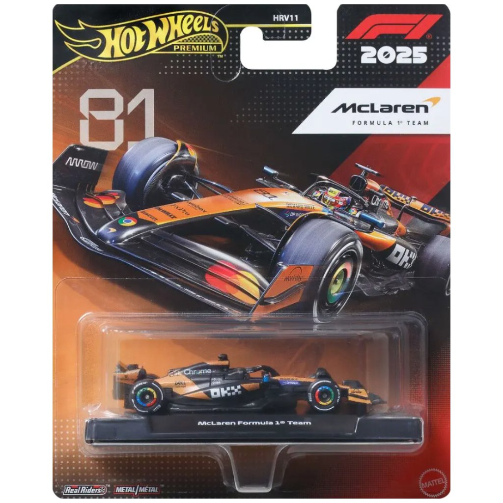 Hot Wheels Premium: McLaren Formula 1 tím č. 81 autíčko 1/64 - Mattel