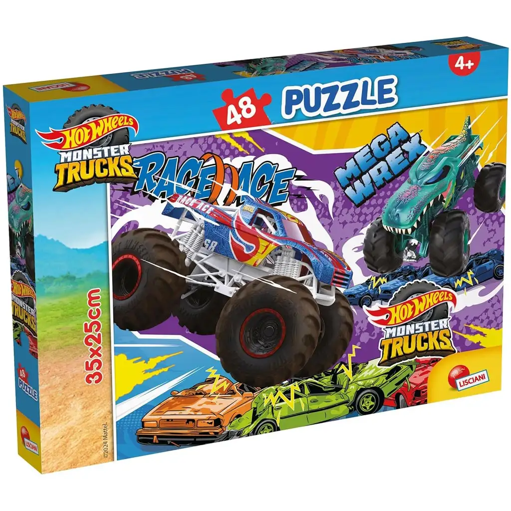 Hot Wheels Monster Trucks 48-dielne puzzle 35x25 cm - Lisciani