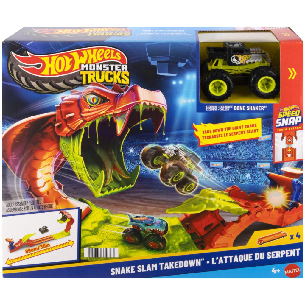 Hot Wheels Monster Trucks: Sada s hadím útokom – Mattel
