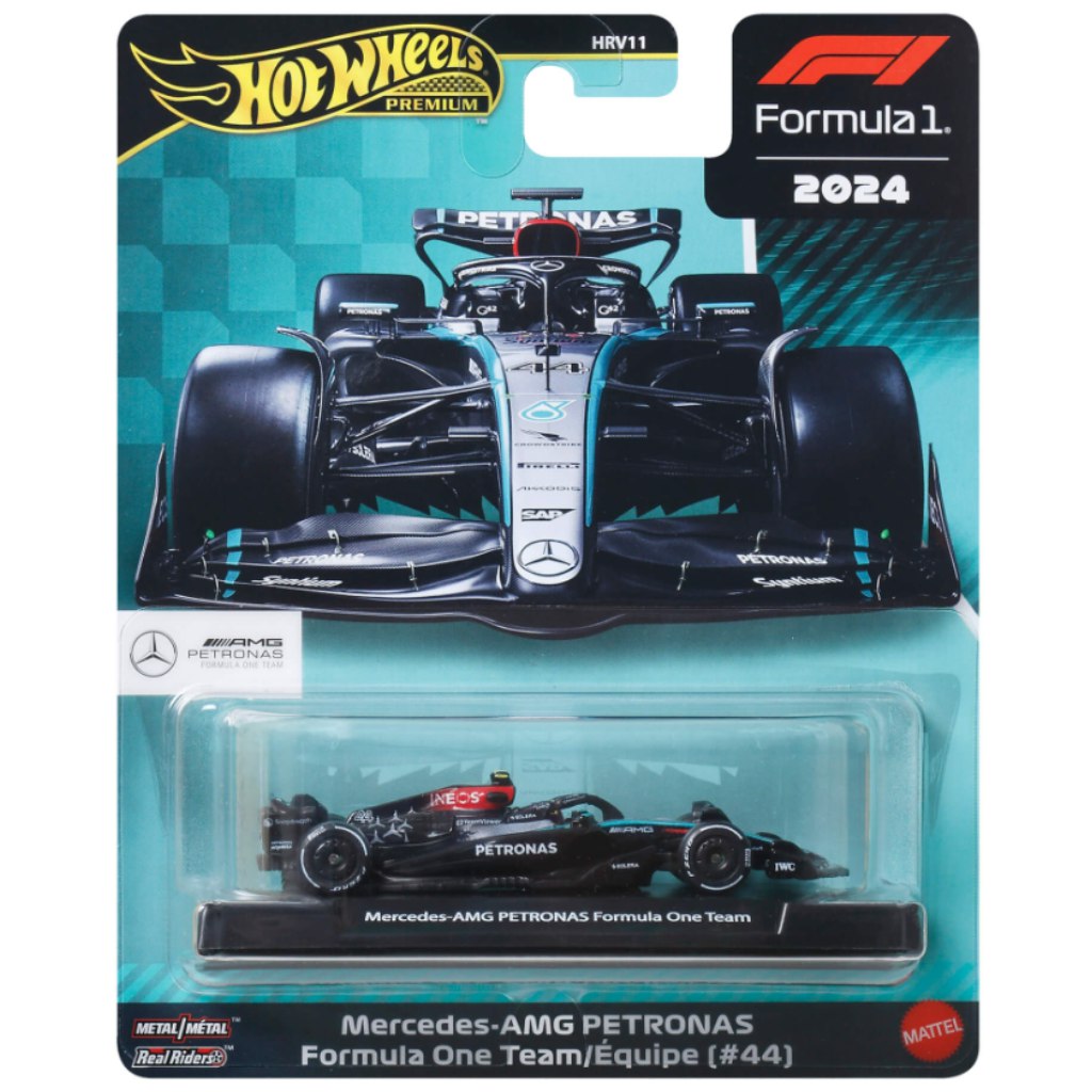 Hot Wheels Premium: Mercedes-AMG PETRONAS Formula 1 č. 44 autíčko 1/64 – Mattel