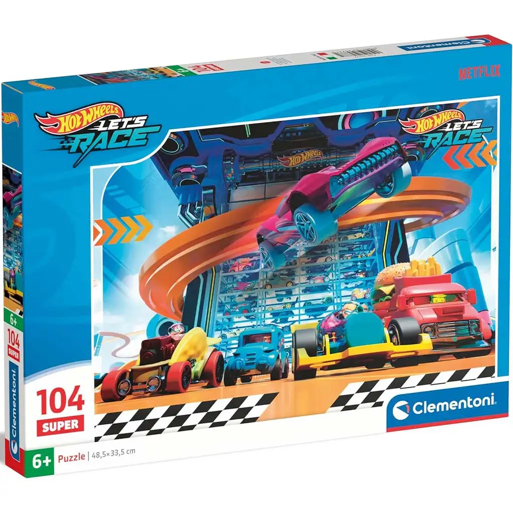 Hotwheels 104-dielna super puzzle - Clementoni