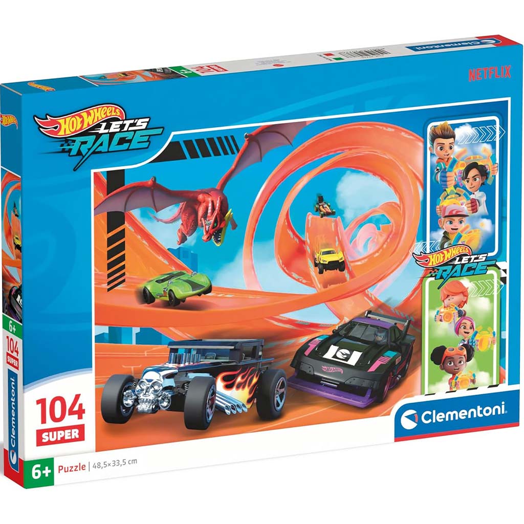 Hot Wheels 104-dielne super puzzle - Clementoni