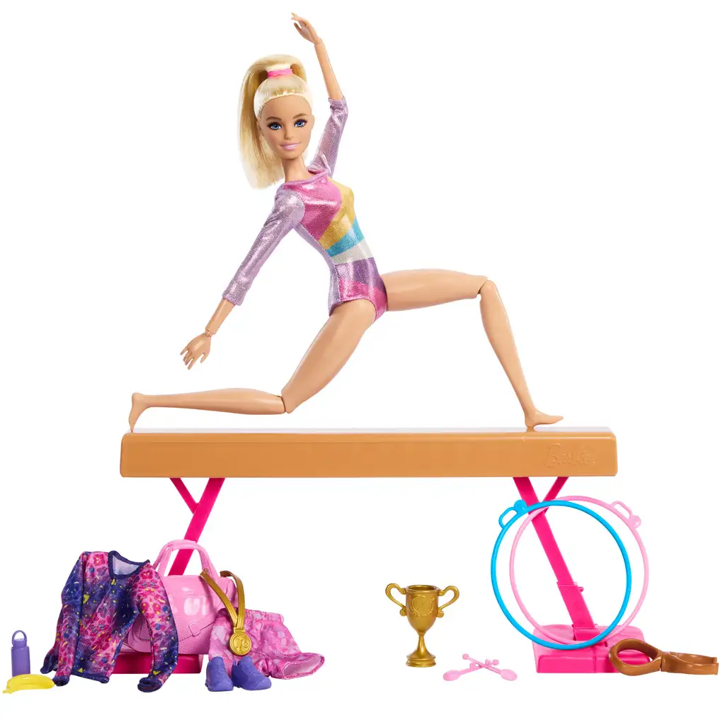 Barbie: Súprava gymnastická bábika s doplnkami - Mattel kép 3