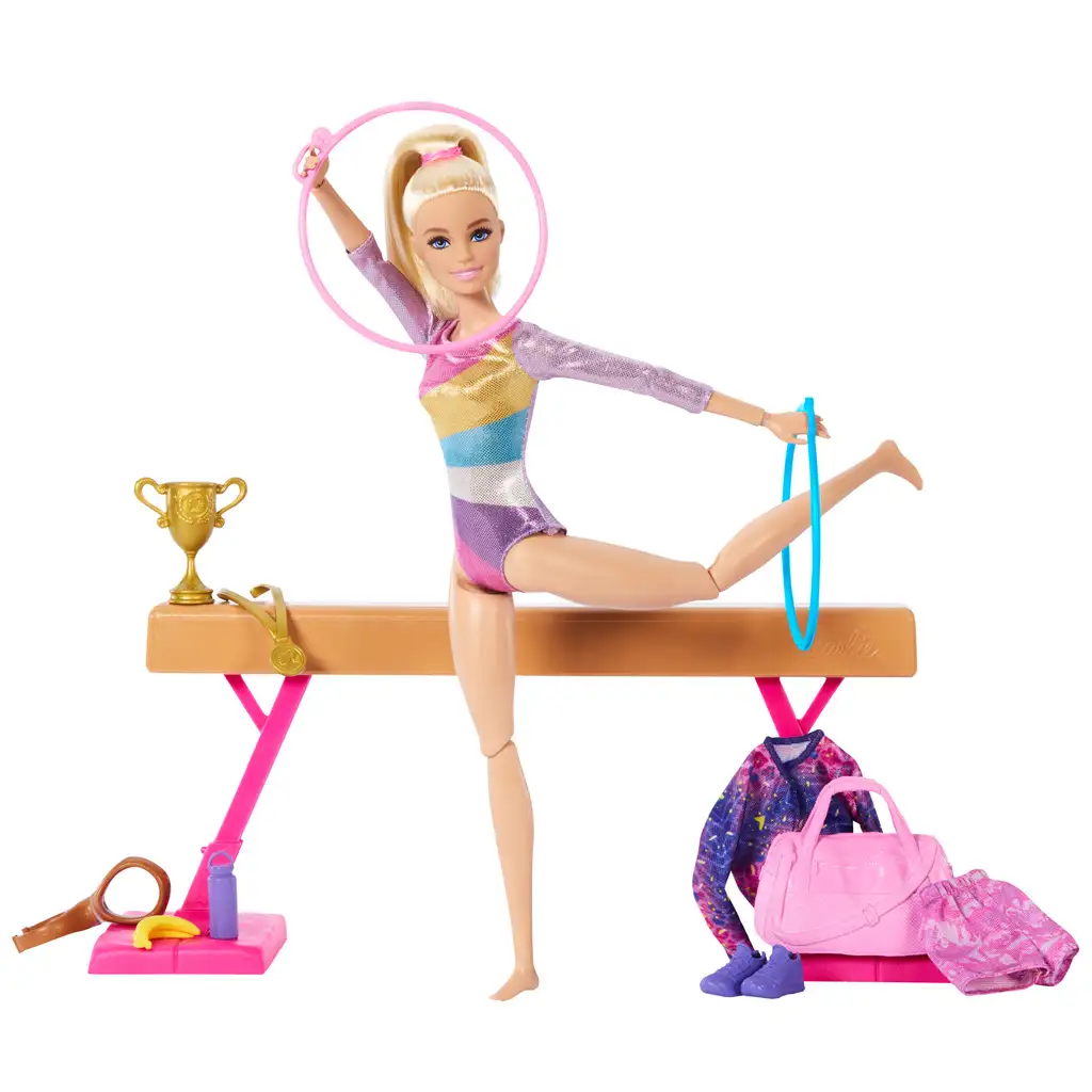 Barbie: Súprava gymnastická bábika s doplnkami - Mattel kép 4