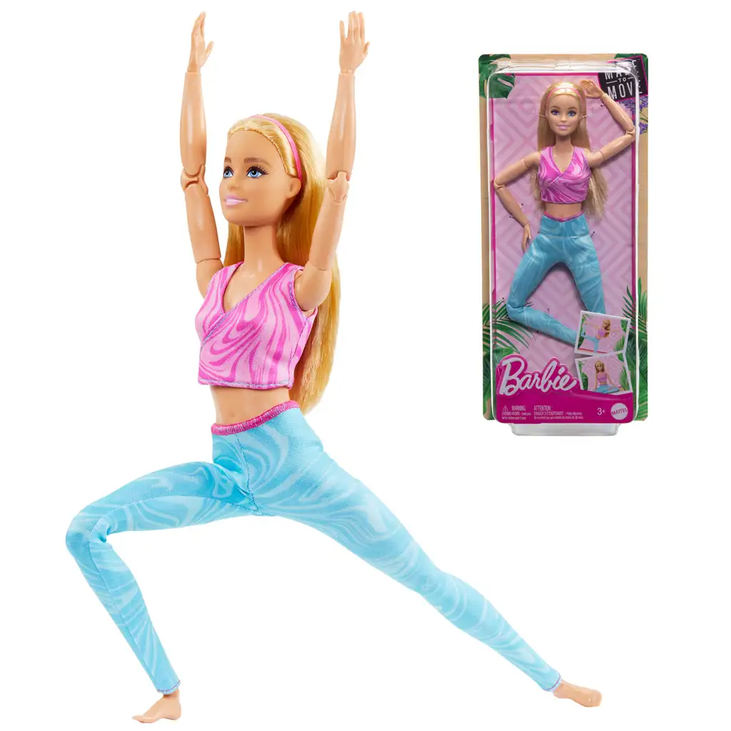 Barbie: Ohybná joga bábika so svetlými vlasmi - Mattel