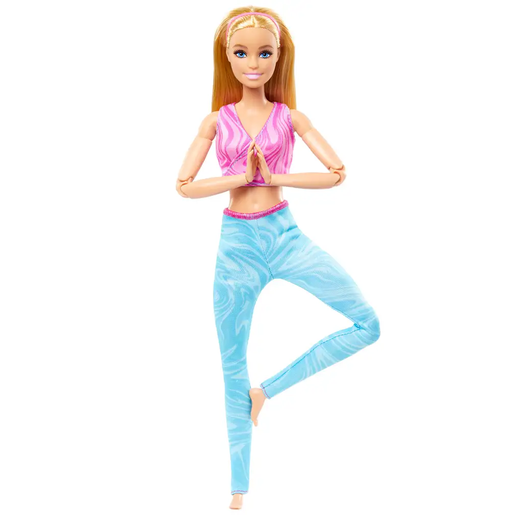 Barbie: Ohybná joga bábika so svetlými vlasmi - Mattel kép 2