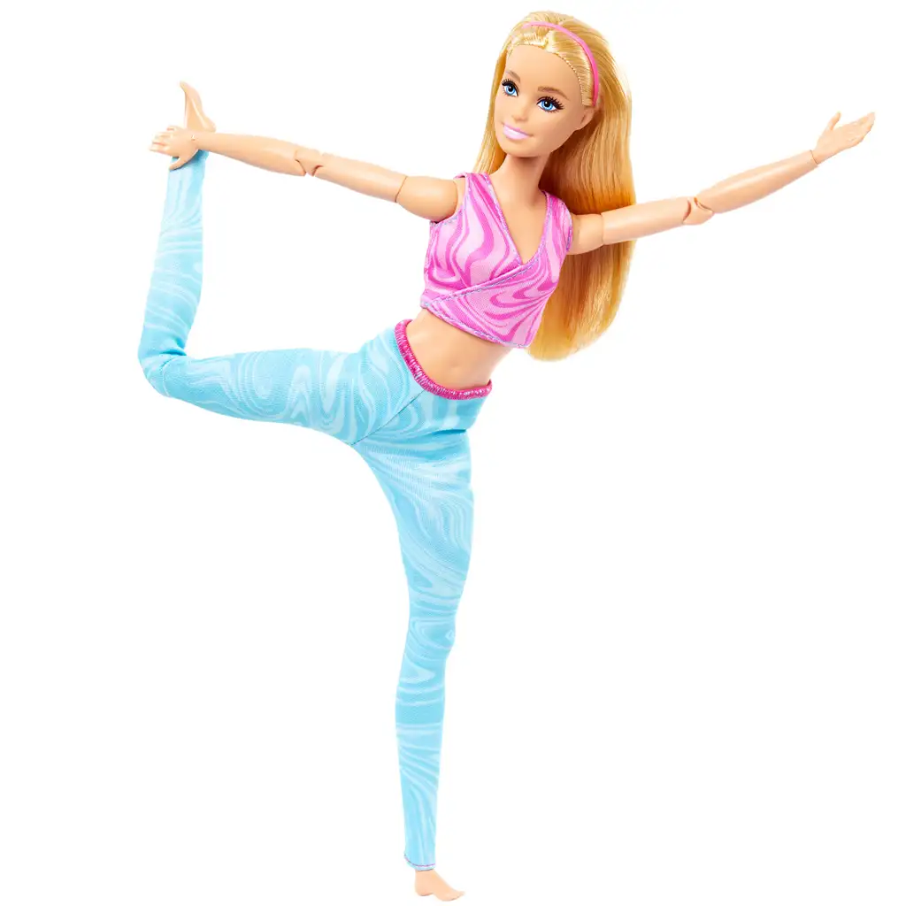 Barbie: Ohybná joga bábika so svetlými vlasmi - Mattel kép 3