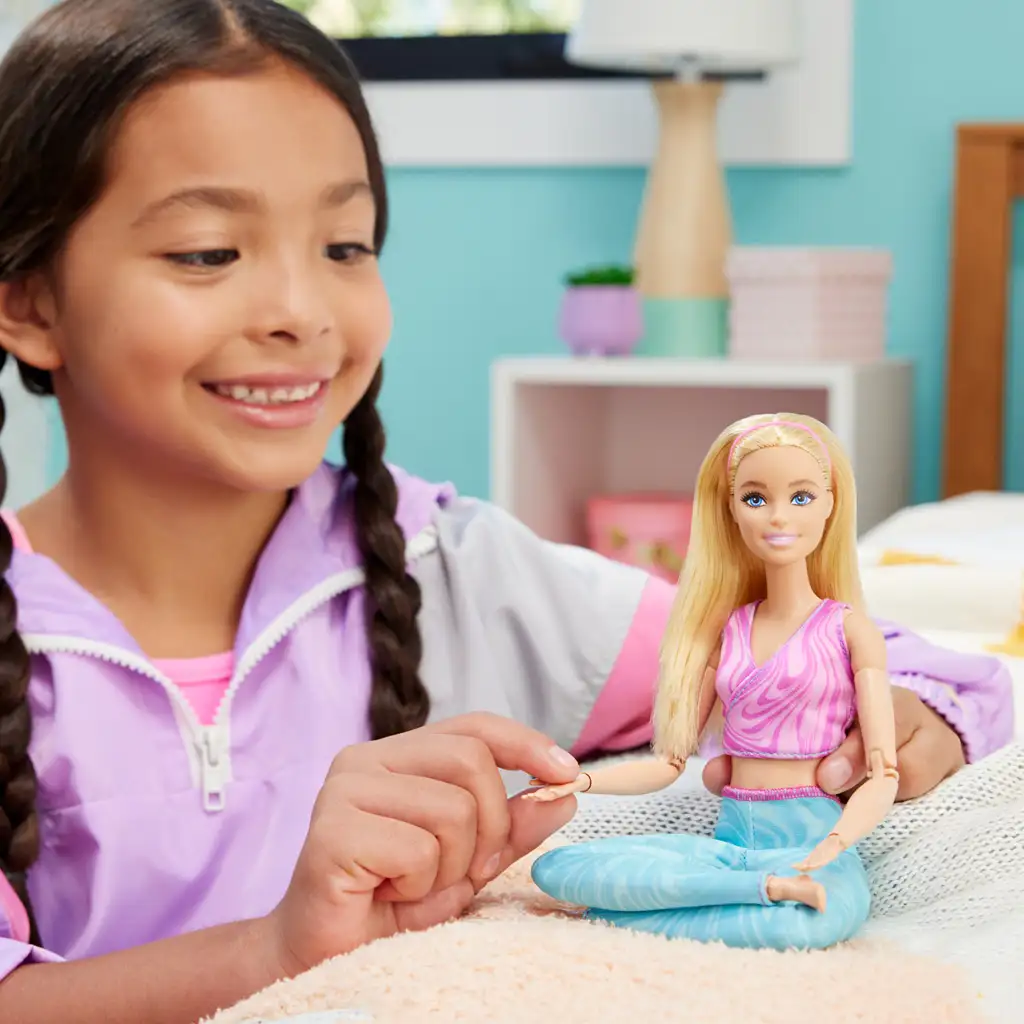 Barbie: Ohybná joga bábika so svetlými vlasmi - Mattel kép 6