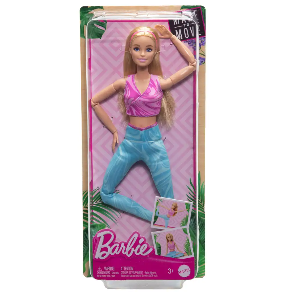 Barbie: Ohybná joga bábika so svetlými vlasmi - Mattel kép 7