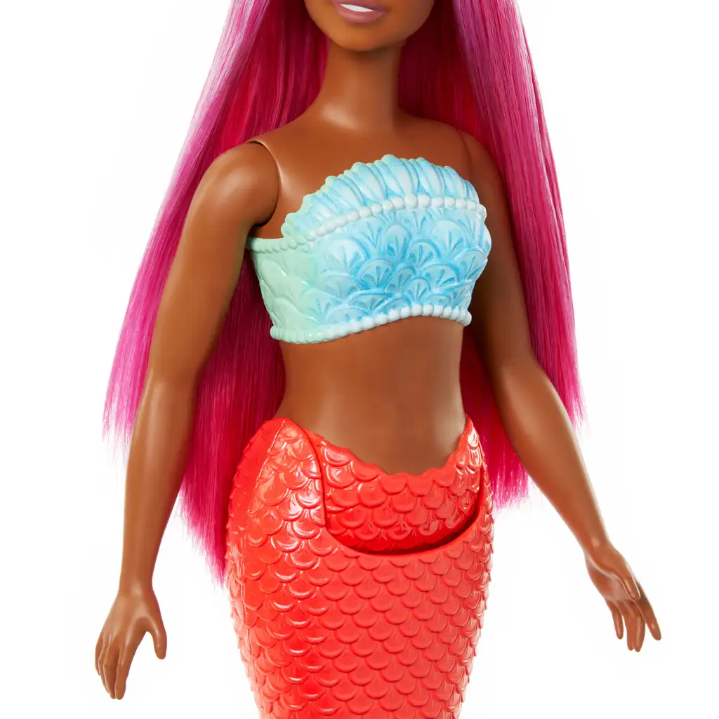 Barbie Dreamtopia: Bábika s ružovými vlasmi a korálovou plutvou - Mattel kép 4