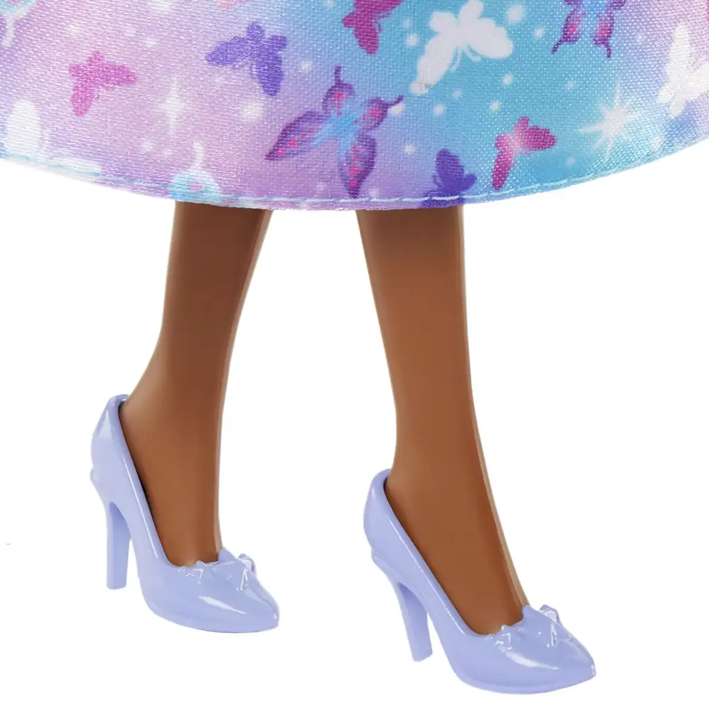 Barbie Dreamtopia: Princezná bábika v modro-fialových šatách s motýľmi - Mattel kép 4