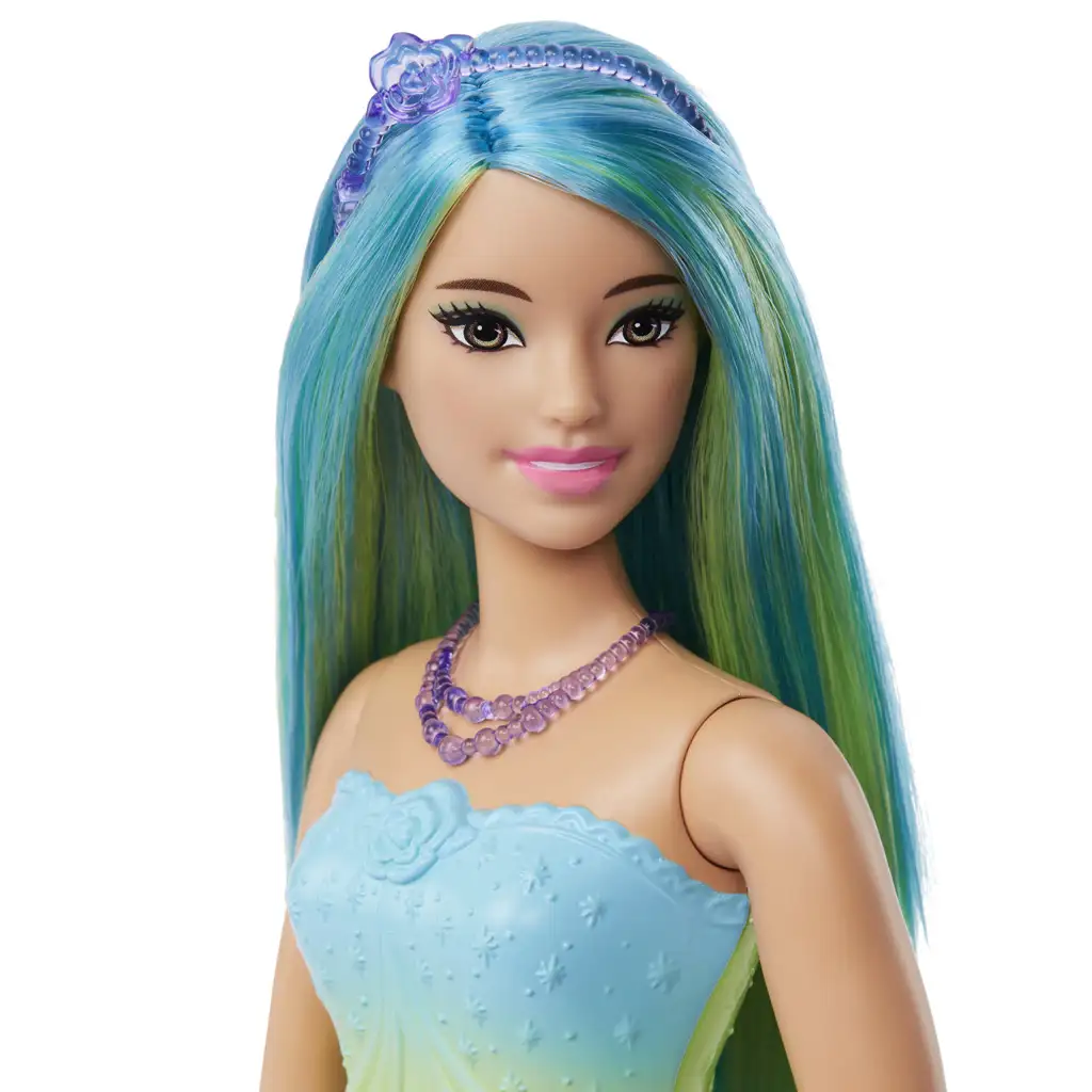 Barbie Dreamtopia: Princezná bábika v modrých šatách s motýľmi - Mattel kép 3