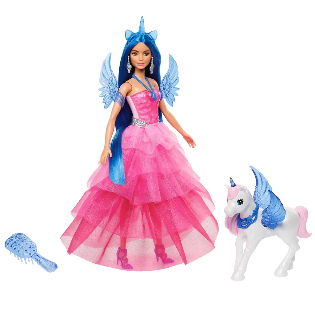 Barbie: Princezná s zafírovým pegasom bábika s doplnkami - Mattel kép 2