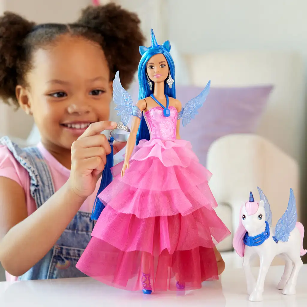 Barbie: Princezná s zafírovým pegasom bábika s doplnkami - Mattel kép 6