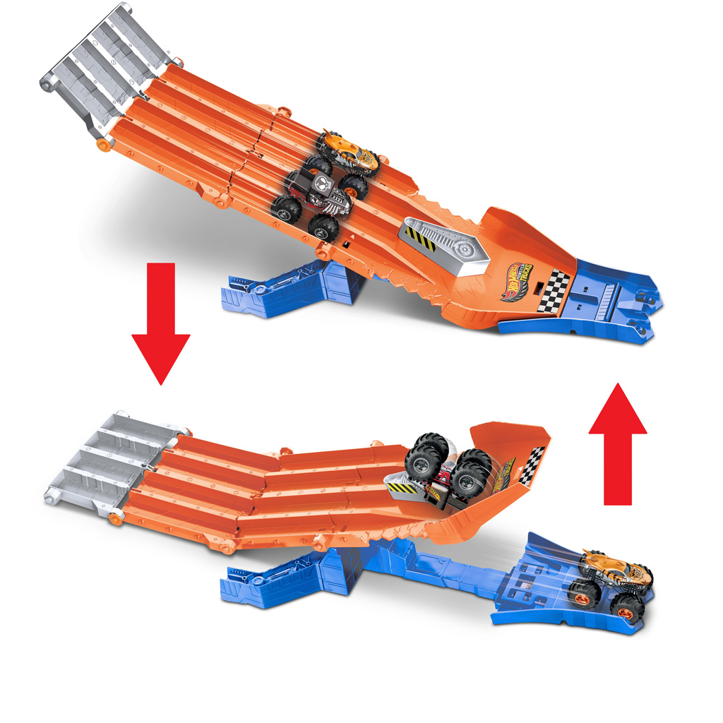 Hot Wheels Monster Trucks: Súprava dráhy na prenasledovanie s 2 autíčkami - Mattel kép 4