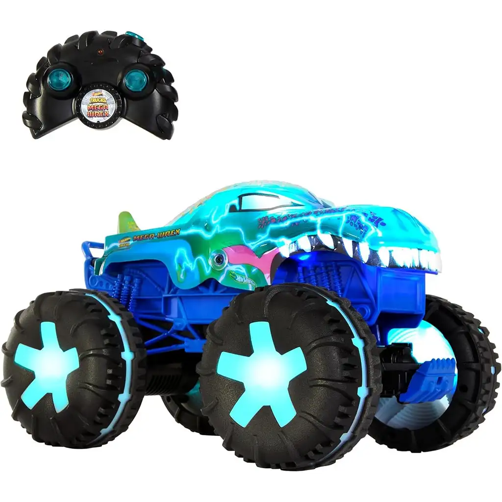 Hot Wheels Monster Trucks: Diaľkovo ovládané interaktívne Mega Wrex monster autíčko - Mattel kép 2