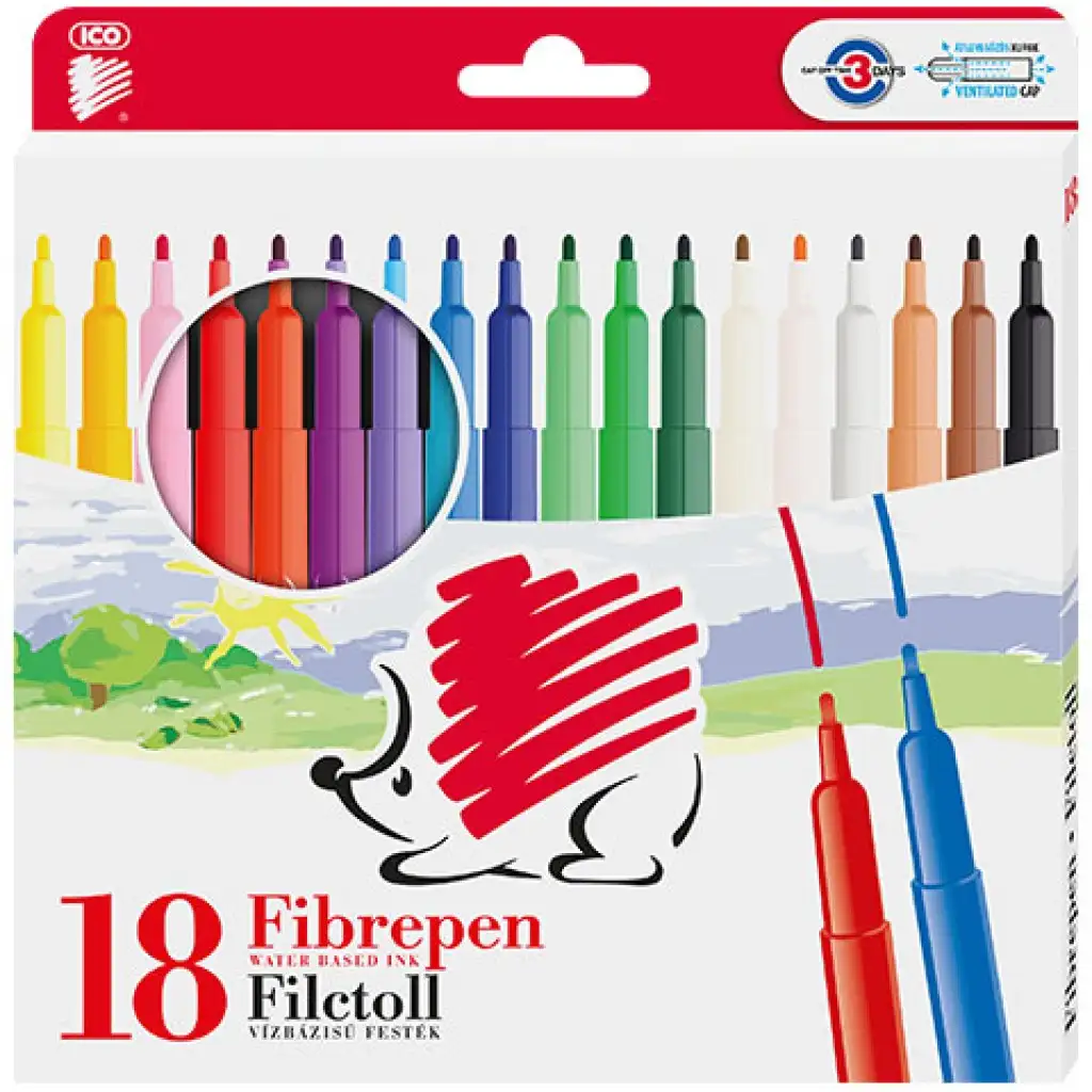 ICO: 18 dielny set farebných popisovačov 300