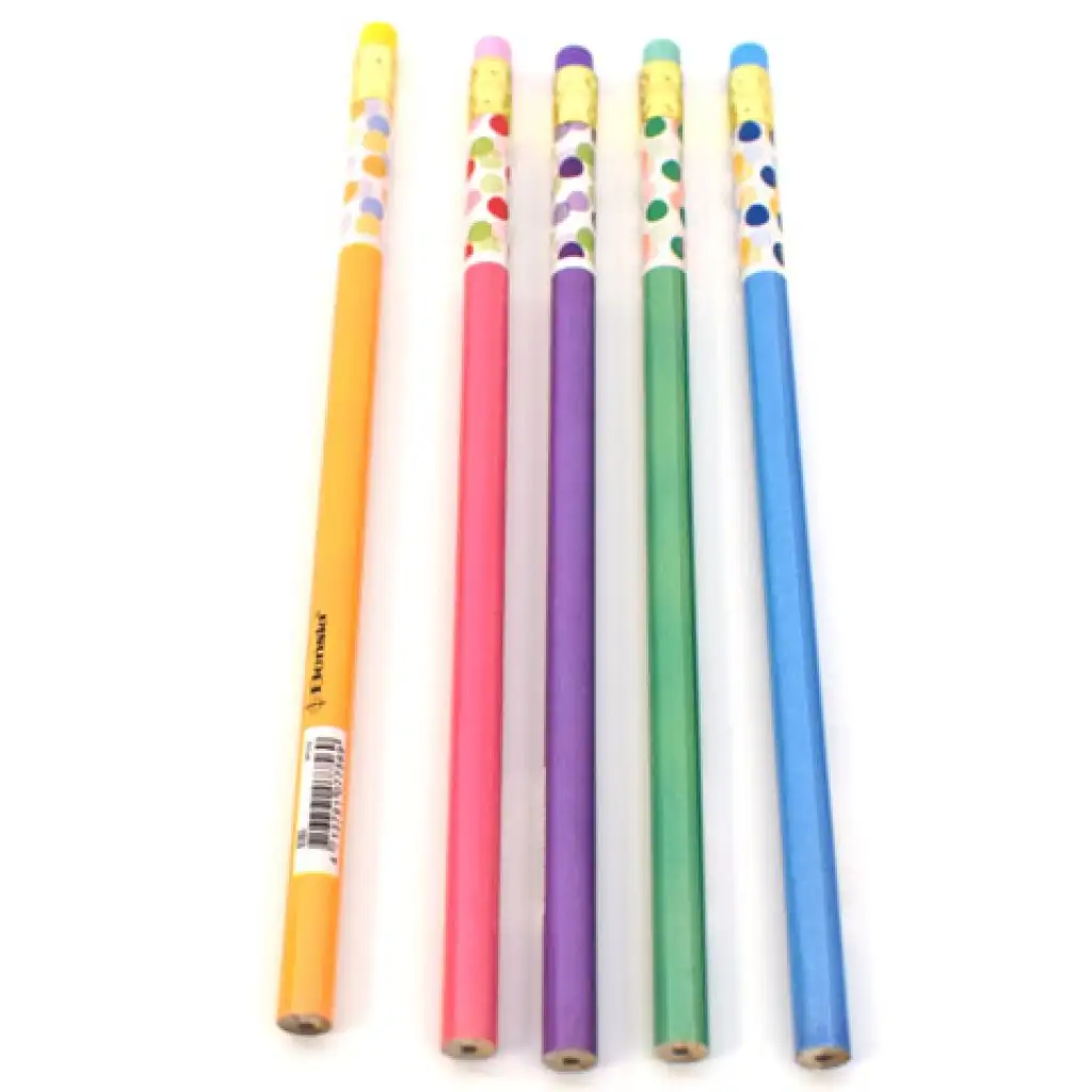 ICO: BENSIA Bodkovaná grafitová ceruzka s gumou 1ks