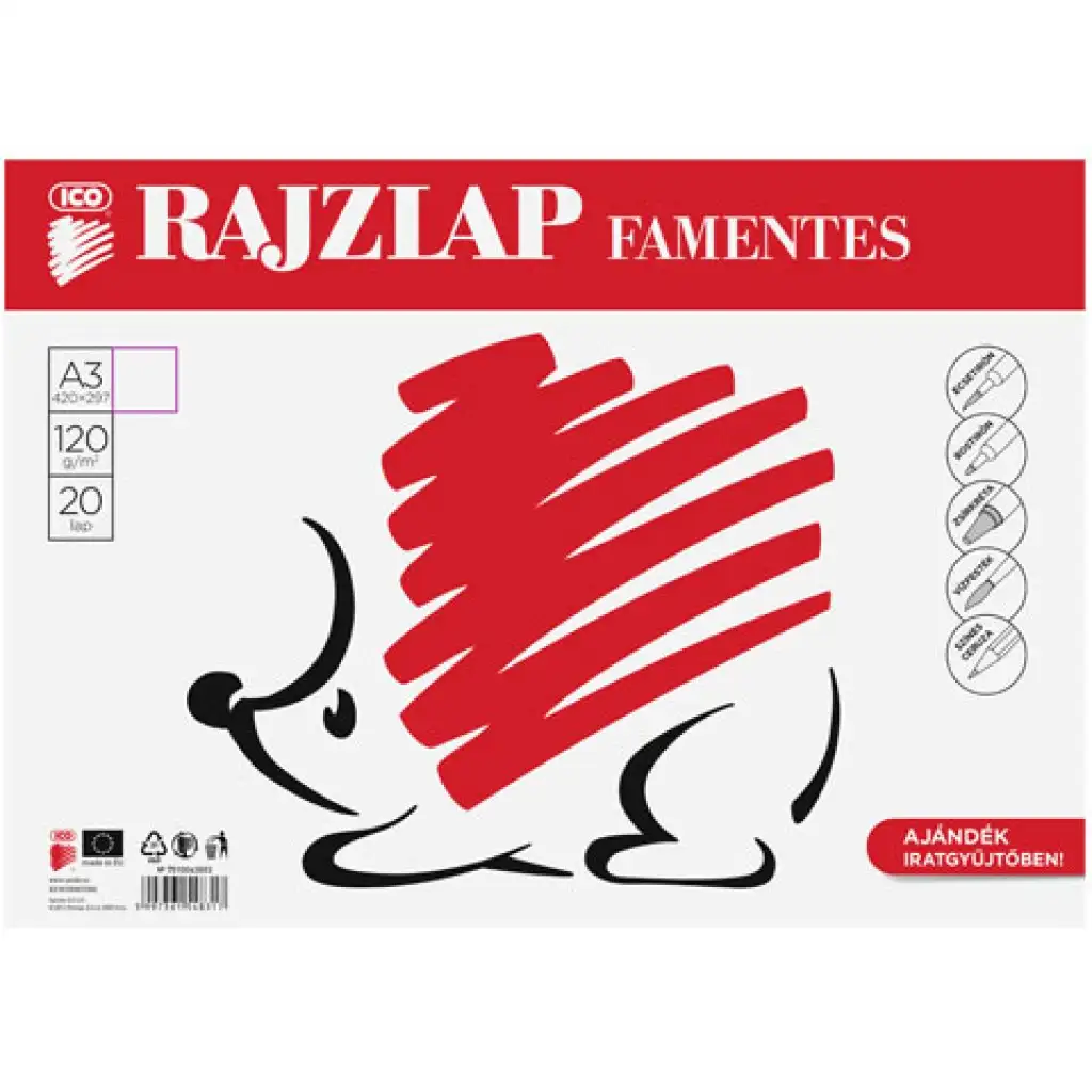 Ico: Ježko bezdrevný papier A/3 20 listov