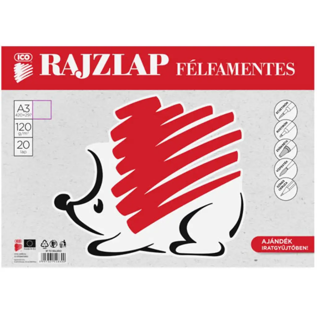 Ico: Ježko dopoly bezdrevný papier A/3 20 listov