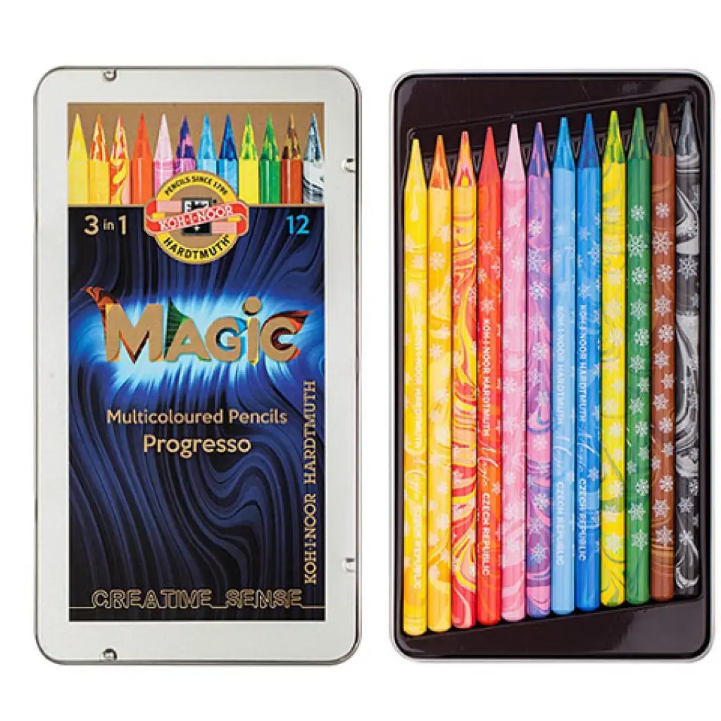 ICO: KOH-I-NOOR Progresso Magic 12-dielny set farebných ceruziek