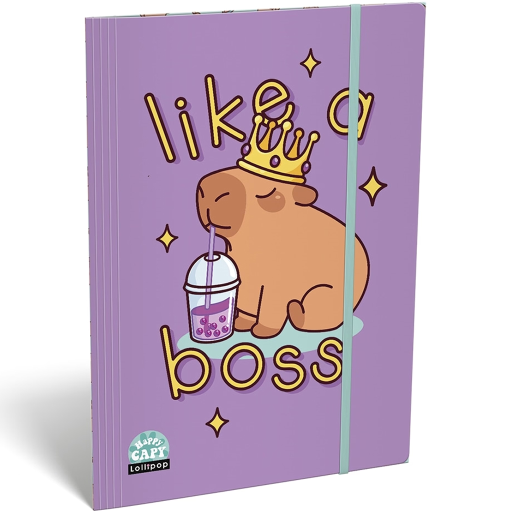 ICO: Lizzysuli Lollipop Capybara mintás gumis mappa A/4-es méretben kép 1