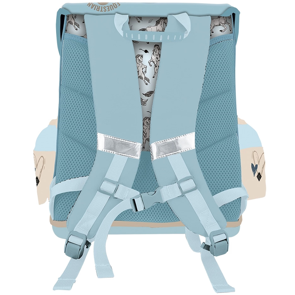 ICO: Lizzysuli Wild Beauty Sport Club lovas ergonomikus iskolatáska, hátizsák 39x35x24 cm kép 2