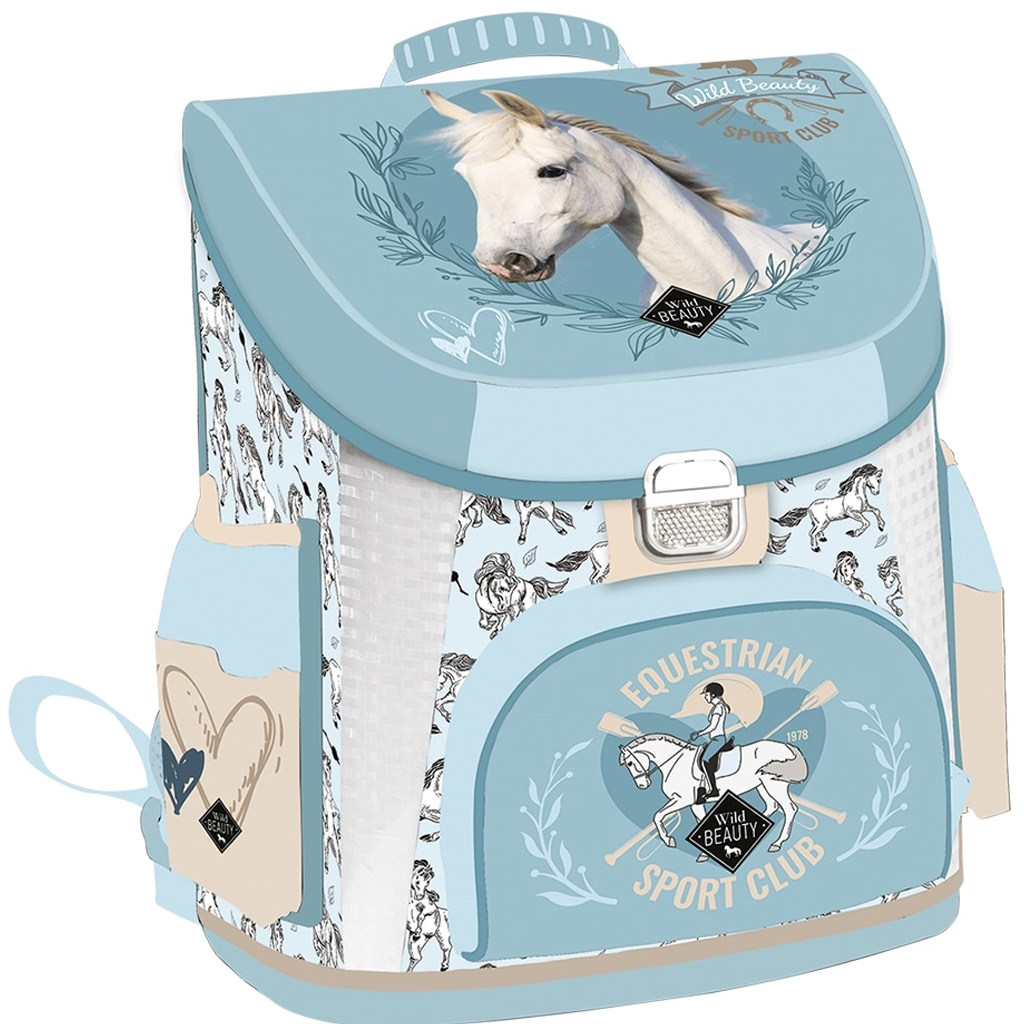 ICO: Lizzysuli Wild Beauty Sport Club lovas ergonomikus iskolatáska, hátizsák 39x35x24 cm kép 1