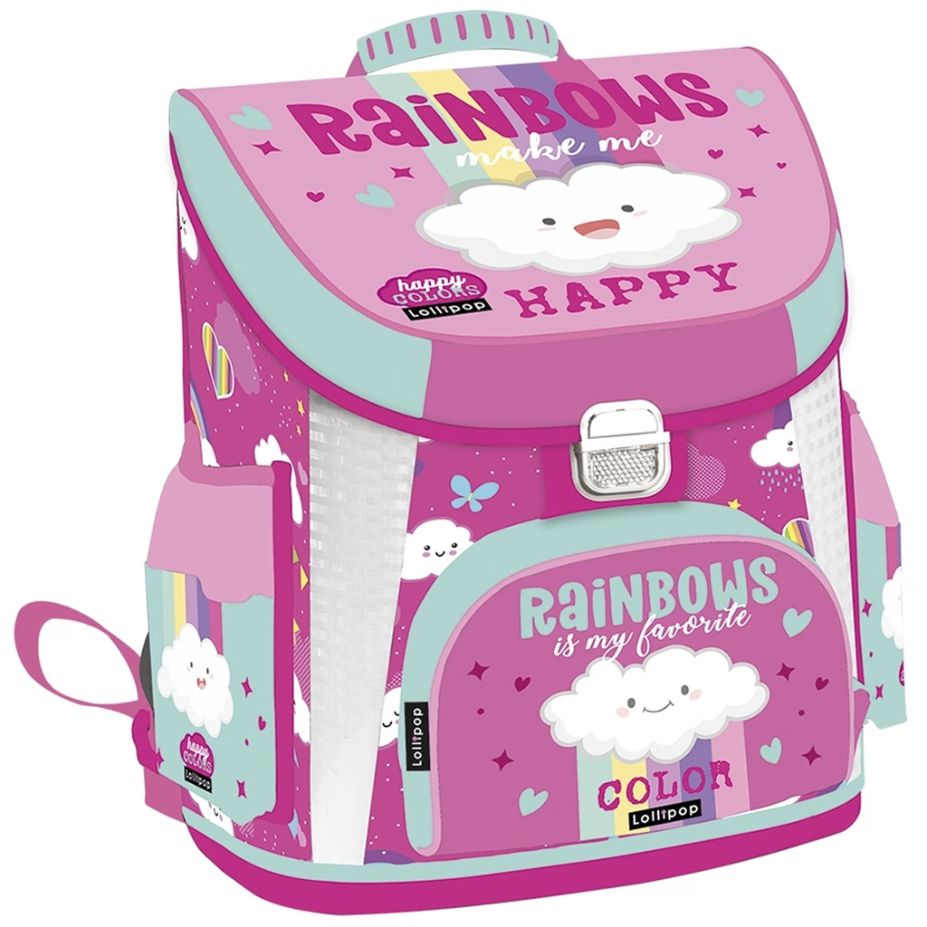 ICO: Lizzysuli Prémium Lollipopp Rainbow ergonomikus iskolatáska, hátizsák 39x35x24 cm kép 1