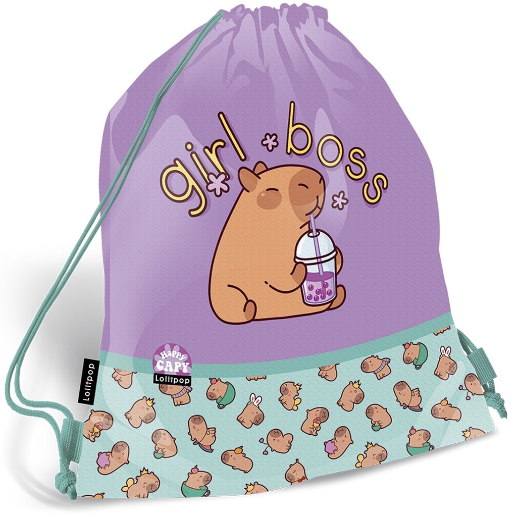 ICO: Lizzysuli Lollipop Capybara mintás tornazsák, sportzsák kép 1