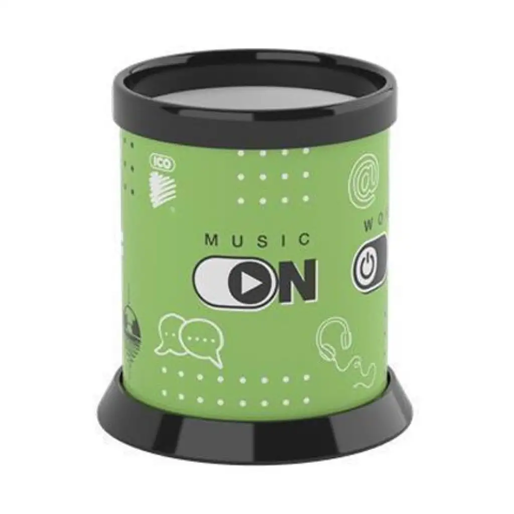 ICO: Music On-Off svetlozelený držiak na písacie potreby