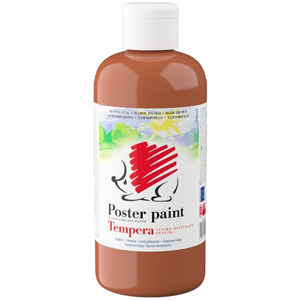 ICO: Tempera ježko v tmavohnedej farbe 500 ml