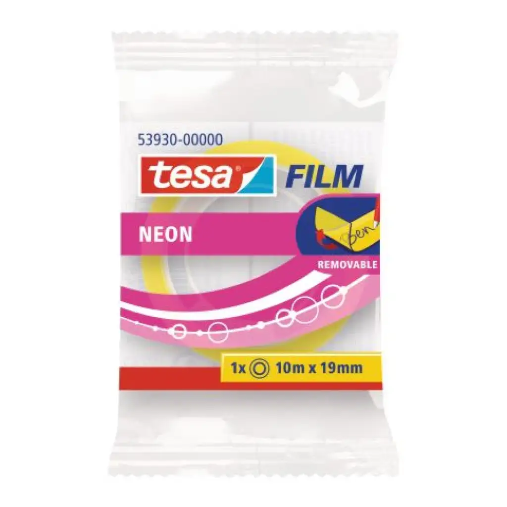 ICO: Tesa írható neon jelölő ragasztószalag 19mm széles 2 színváltozatban kép 1