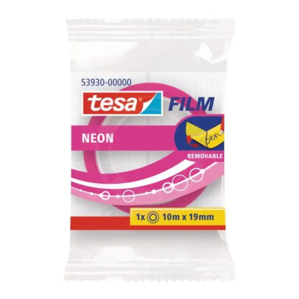 ICO: Tesa írható neon jelölő ragasztószalag 19mm széles 2 színváltozatban kép 2